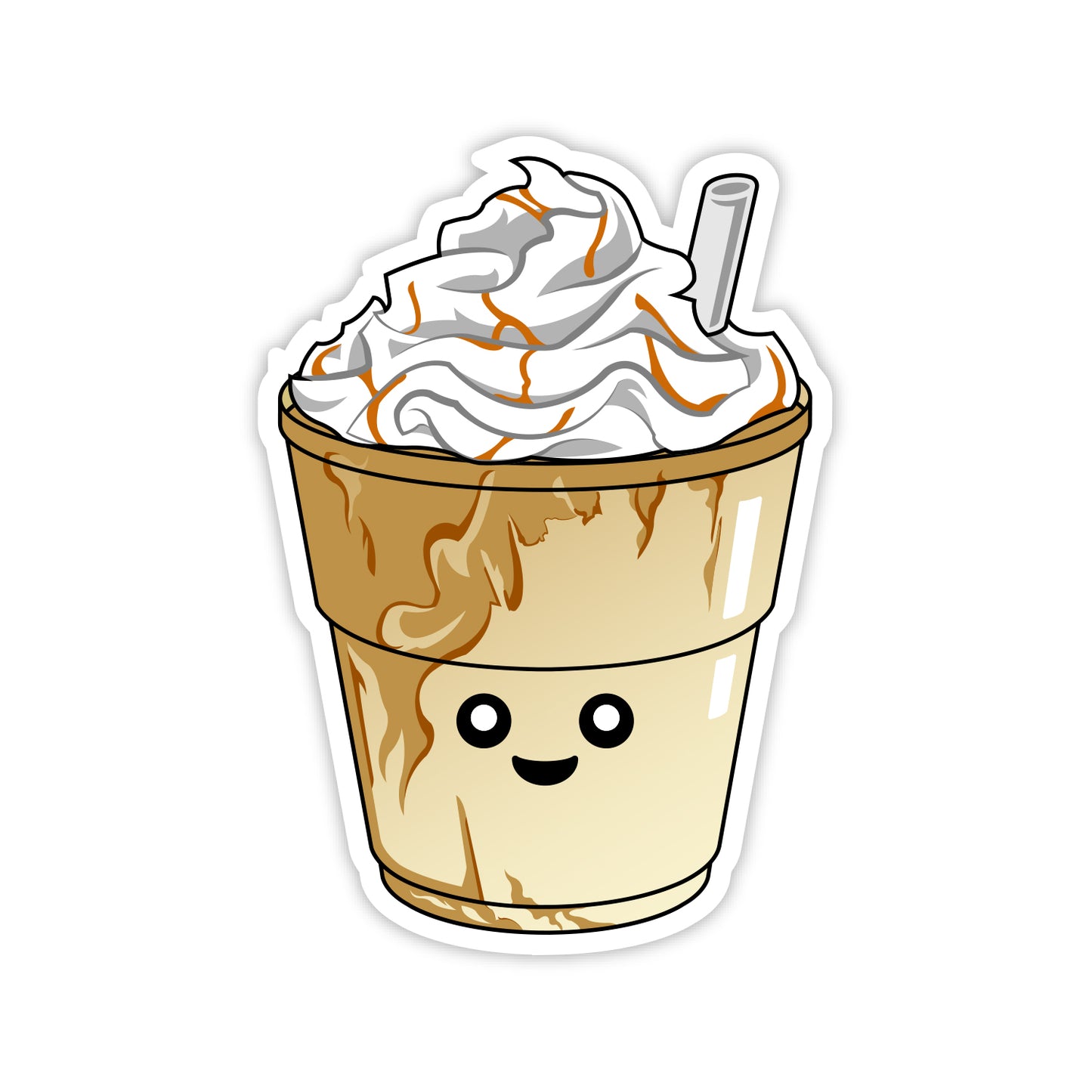 Kawaii Caramel Frappuccino Sticker