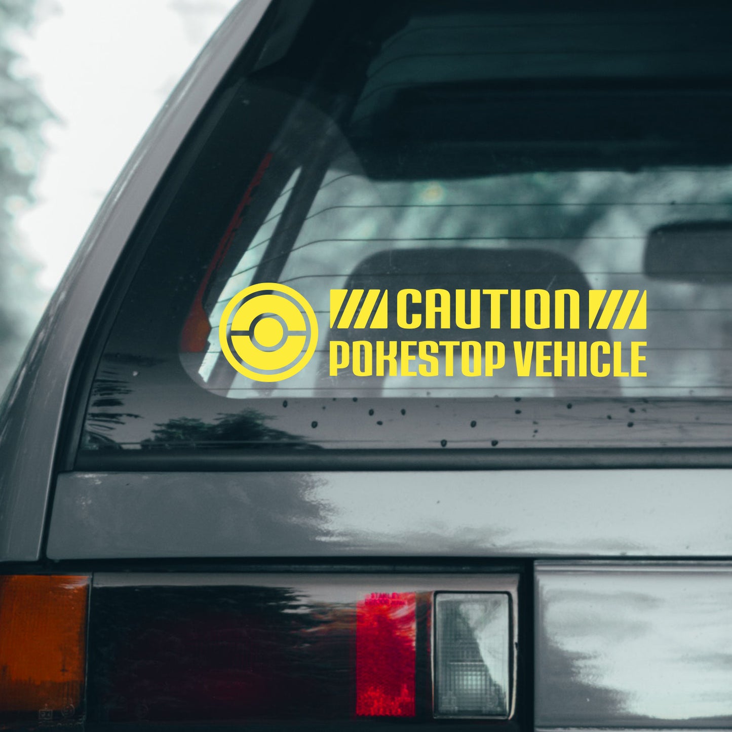 Pogo Caution PokeStop Vehicle V2 Decal