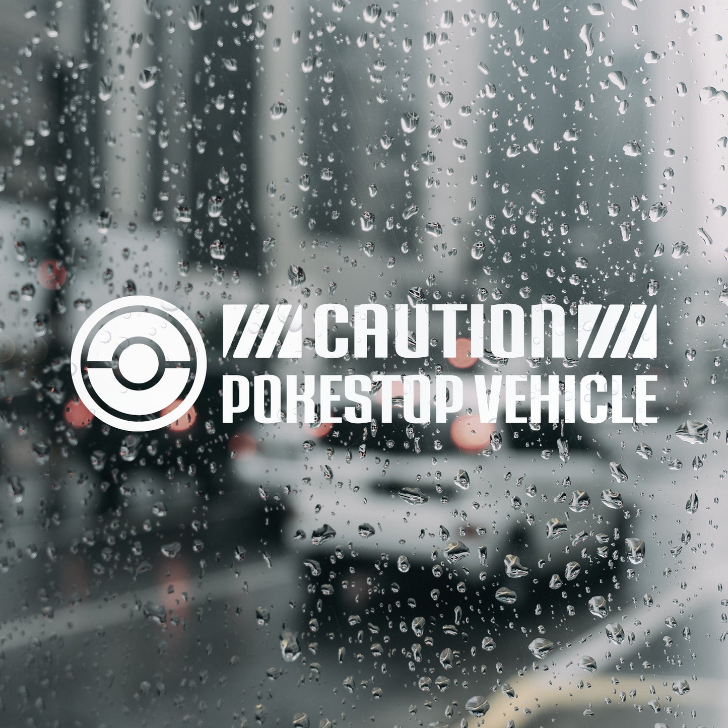 Pogo Caution PokeStop Vehicle V2 Decal
