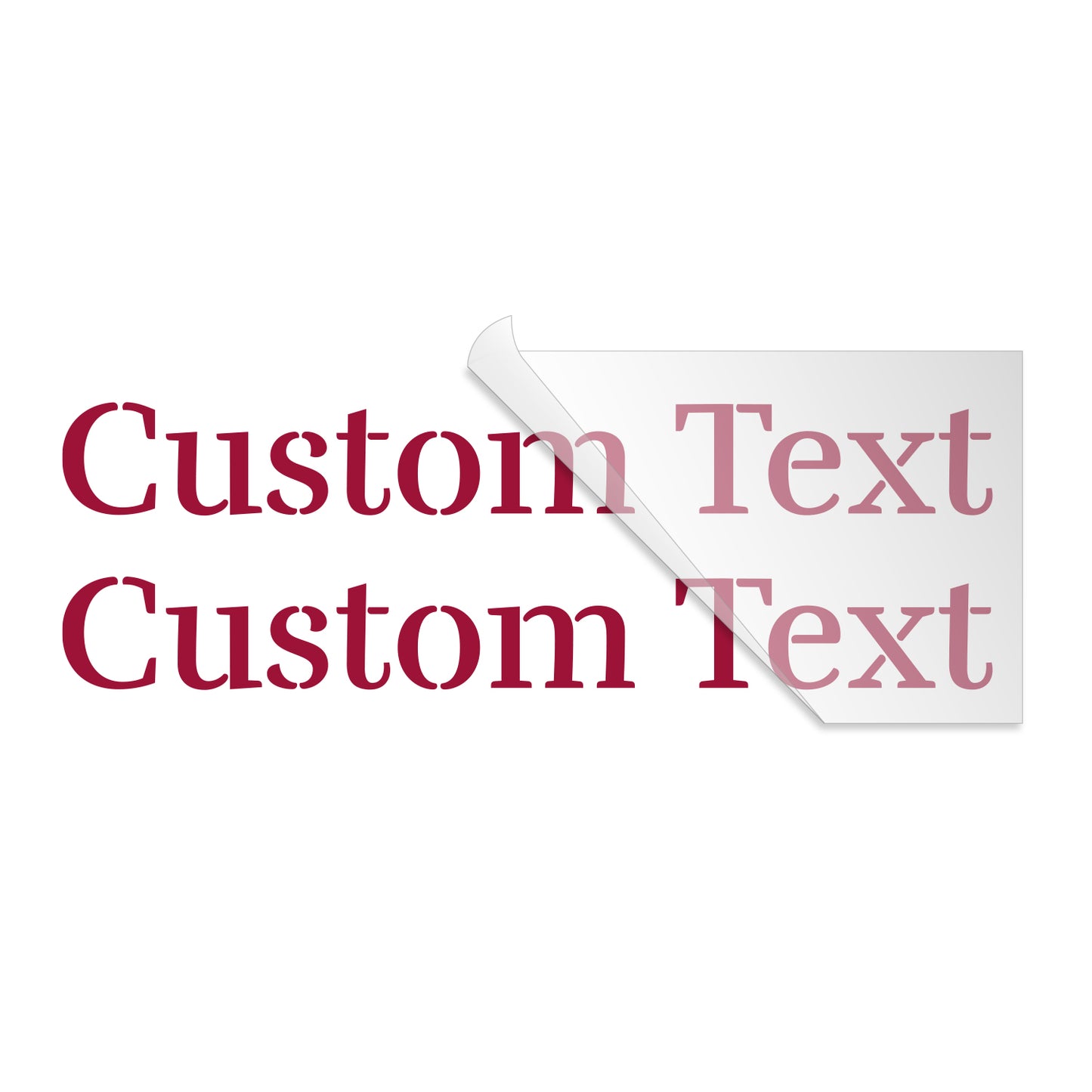 Custom Text Heat Transfer