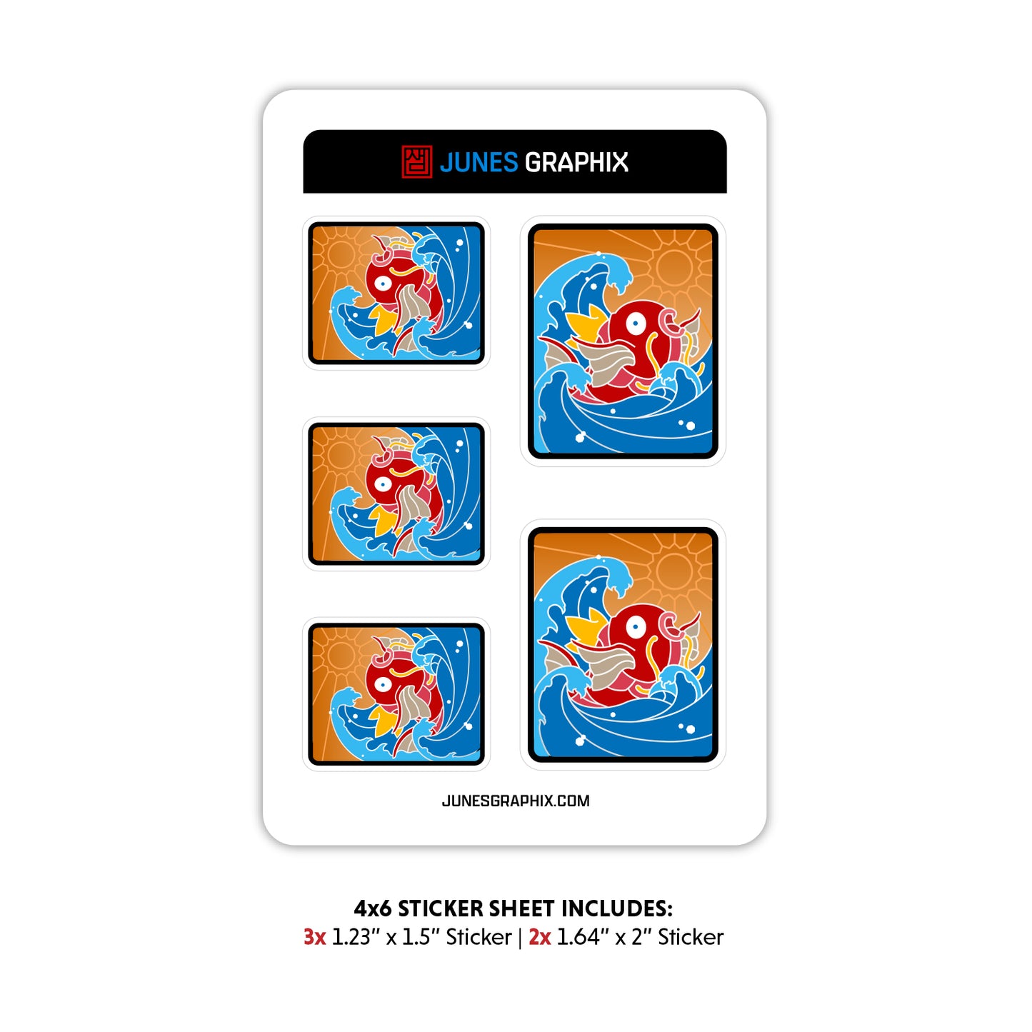 Legendary Giant Magikarp Monster Sticker