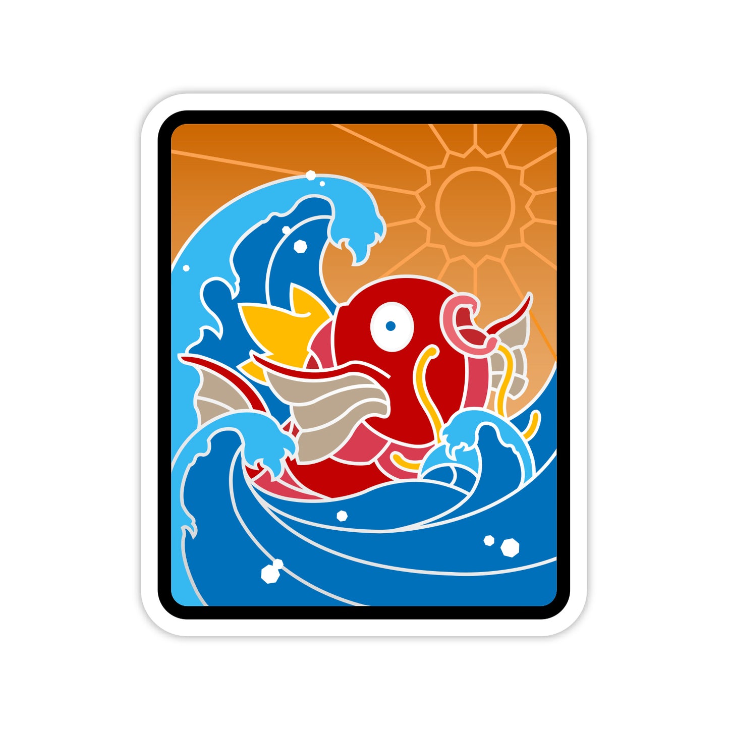 Legendary Giant Magikarp Monster Sticker