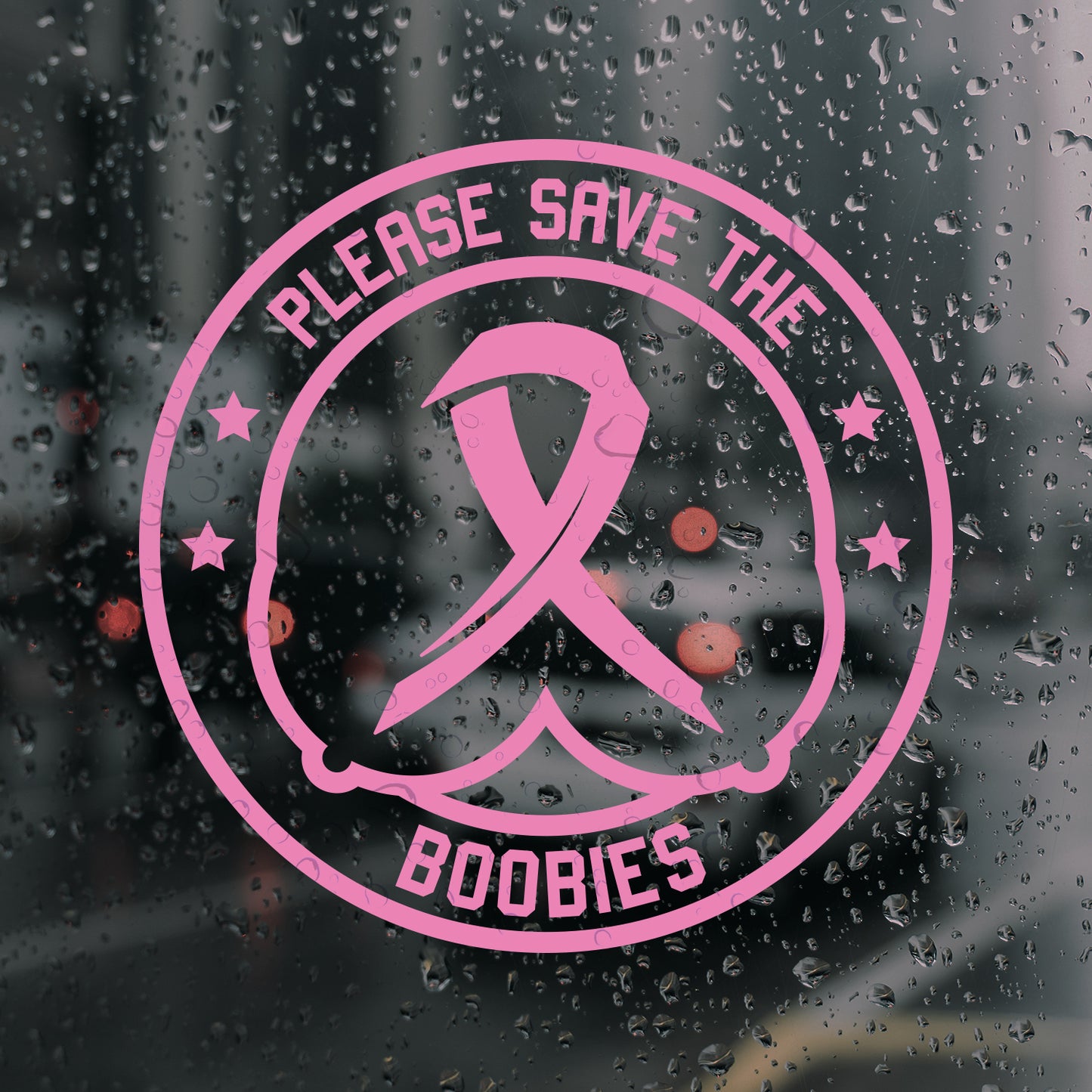 Please Save The Boobie Breast Cancer Awareness Decal