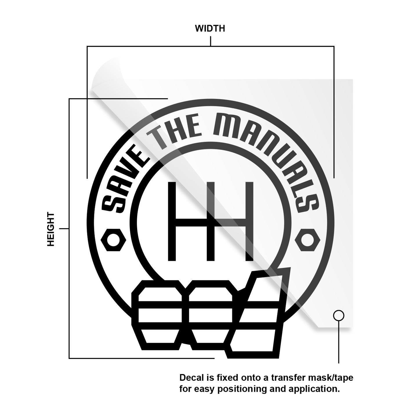 Save The Manuals With Shift Pedals Decal