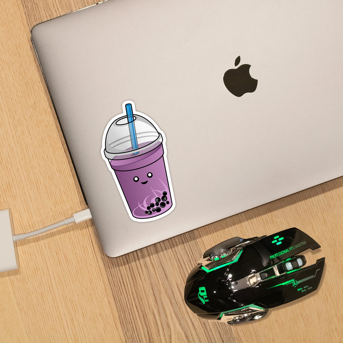 Kawaii Ube Bubble Tea Sticker