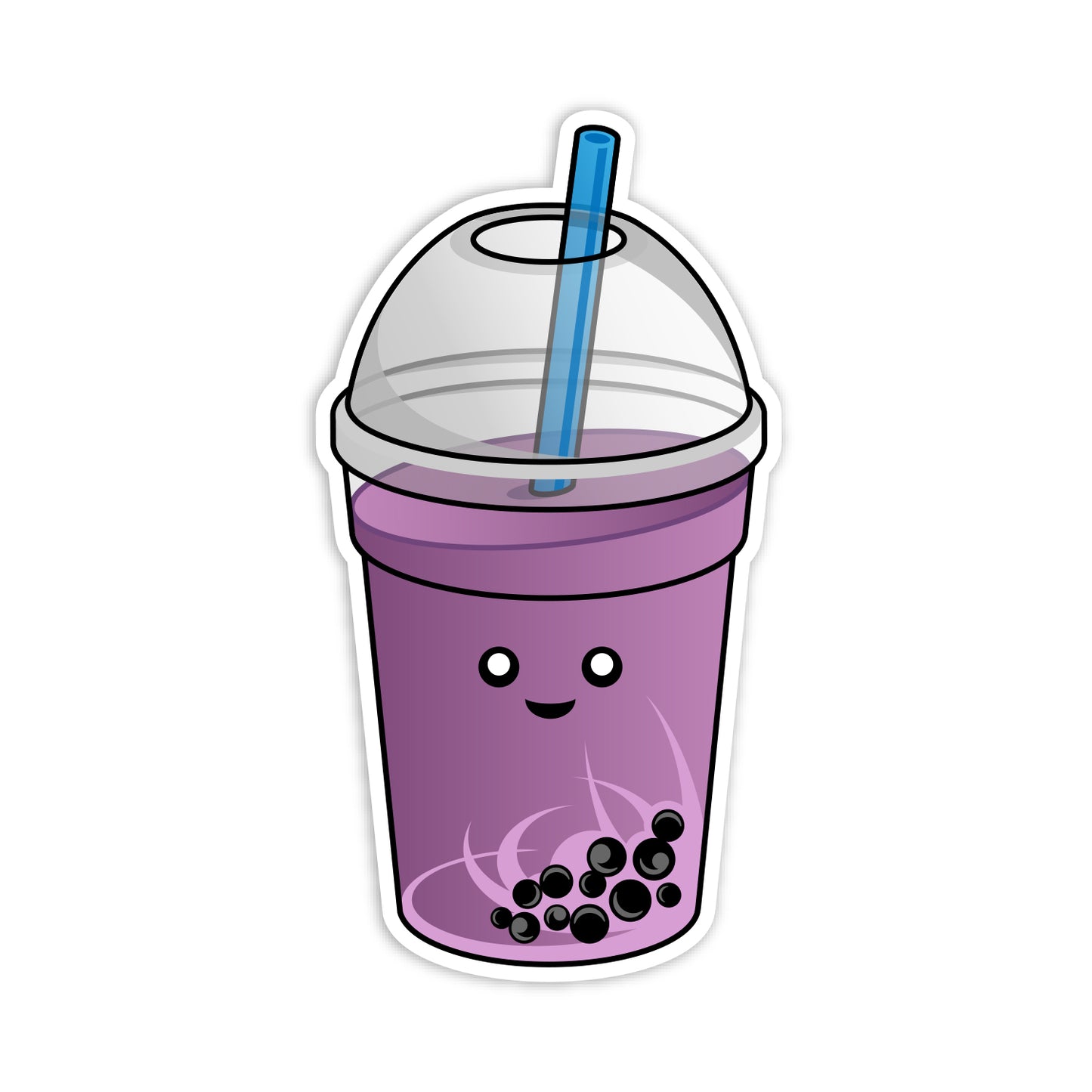 Kawaii Ube Bubble Tea Sticker