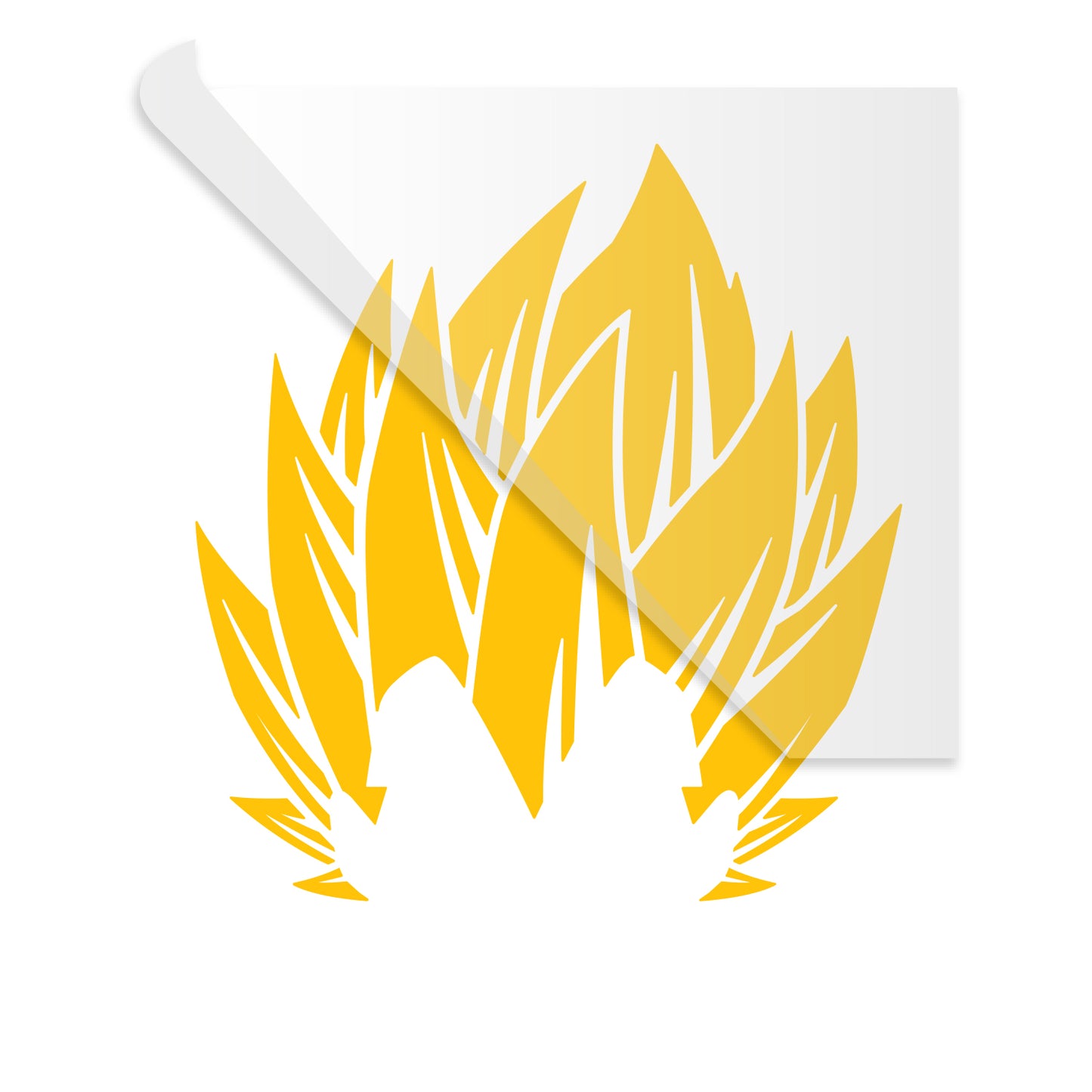 Vegeta Saiyan Hair Decal