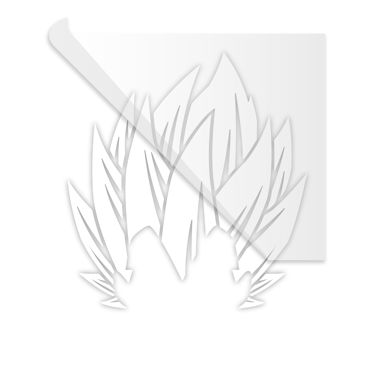 Vegeta Saiyan Hair Decal