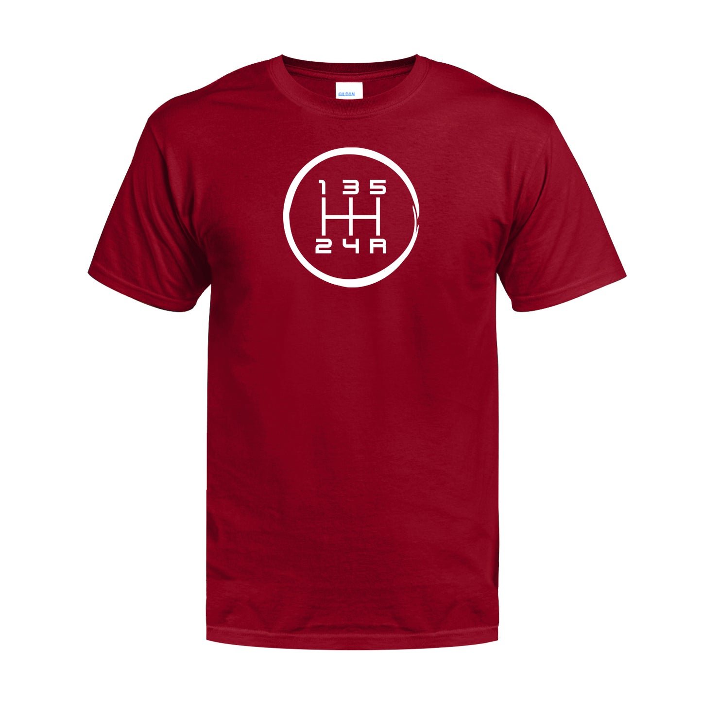 5 Speed Pattern Manual Transmission Brush Stroked T-Shirt
