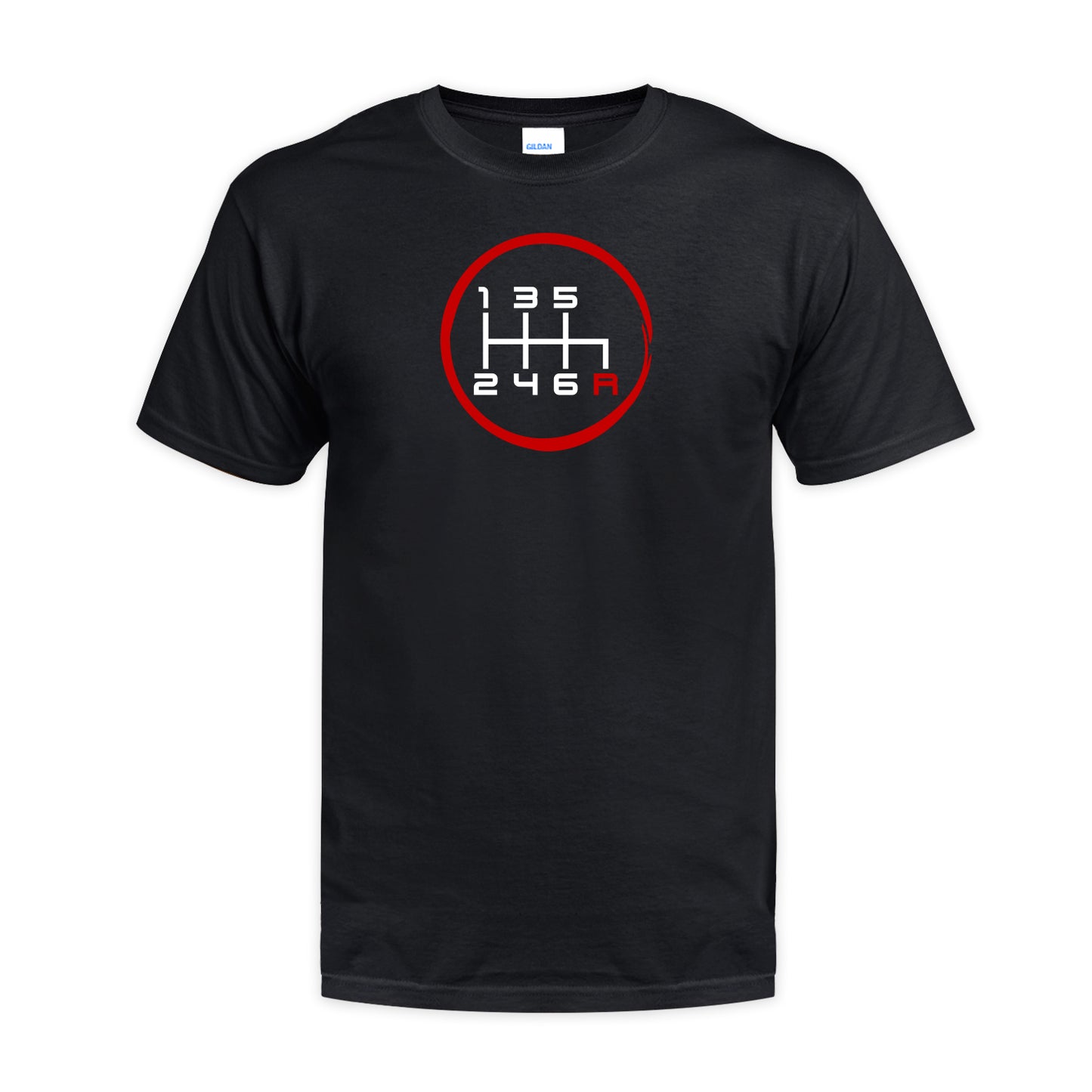 6 Speed Pattern Manual Transmission Brush Stroked T-Shirt