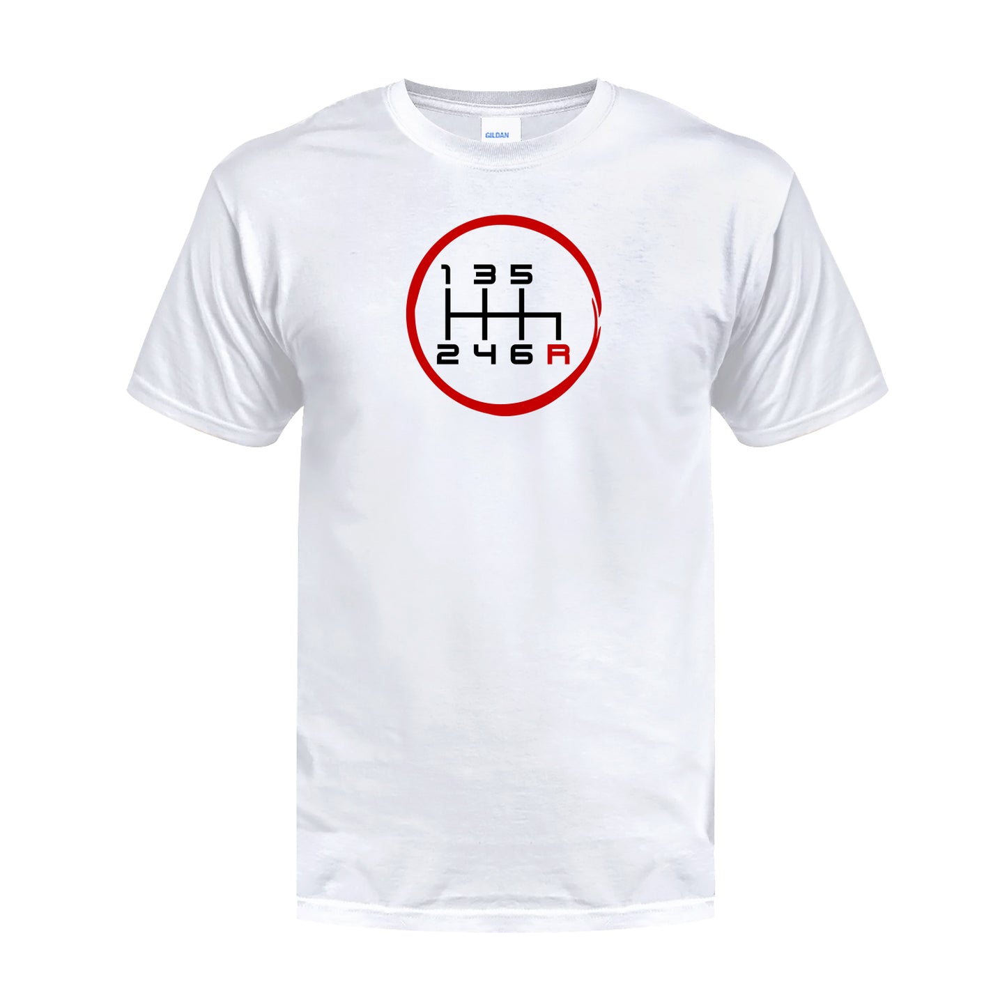 6 Speed Pattern Manual Transmission Brush Stroked T-Shirt