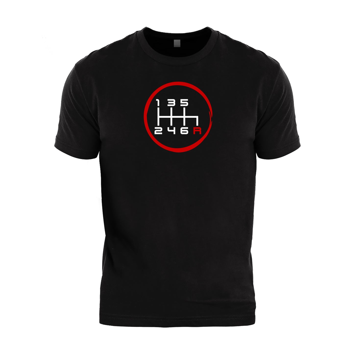 6 Speed Pattern Manual Transmission Brush Stroked T-Shirt