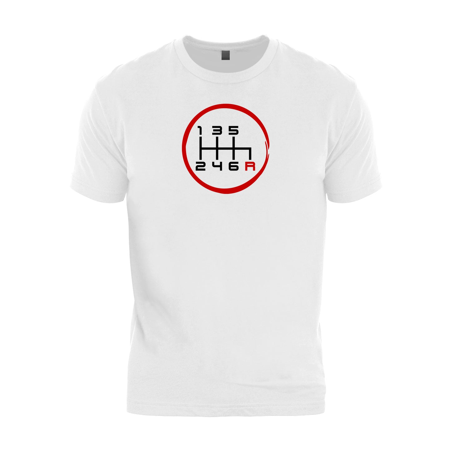 6 Speed Pattern Manual Transmission Brush Stroked T-Shirt