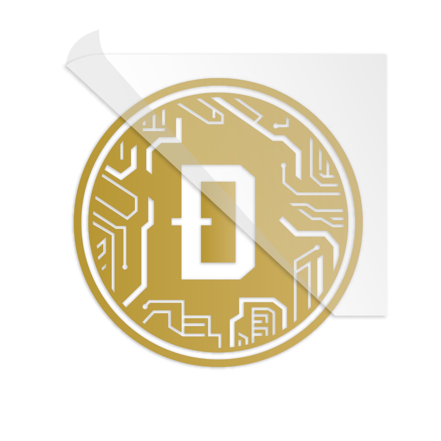 Dogecoin Crypto Circuit Coin Decal