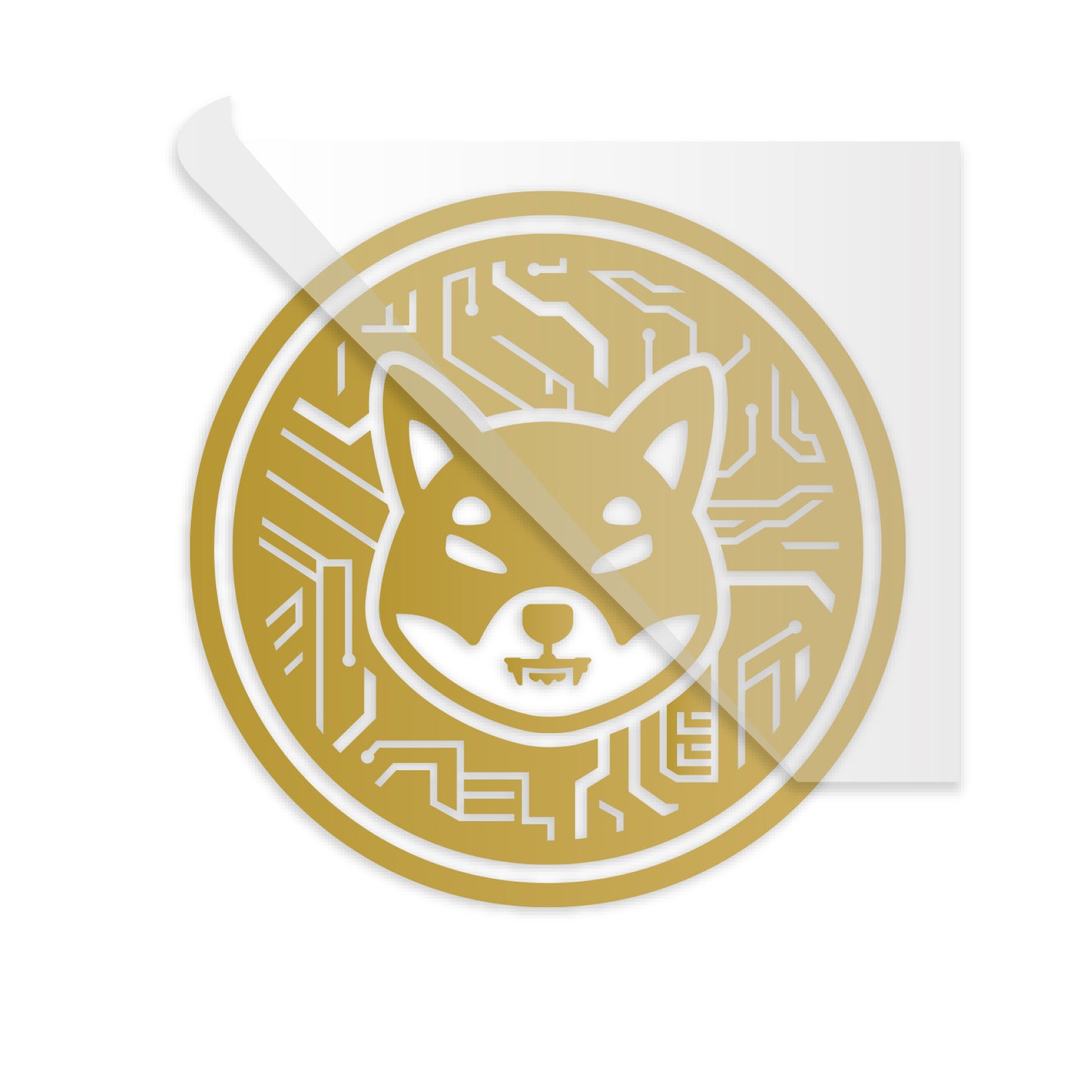 Shib Crypto Circuit Coin Decal