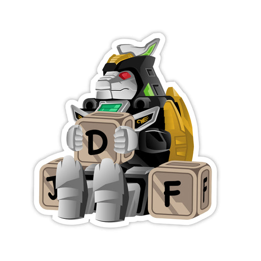 Chibi Baby Dragonzord with JDF Toy Blocks Sticker