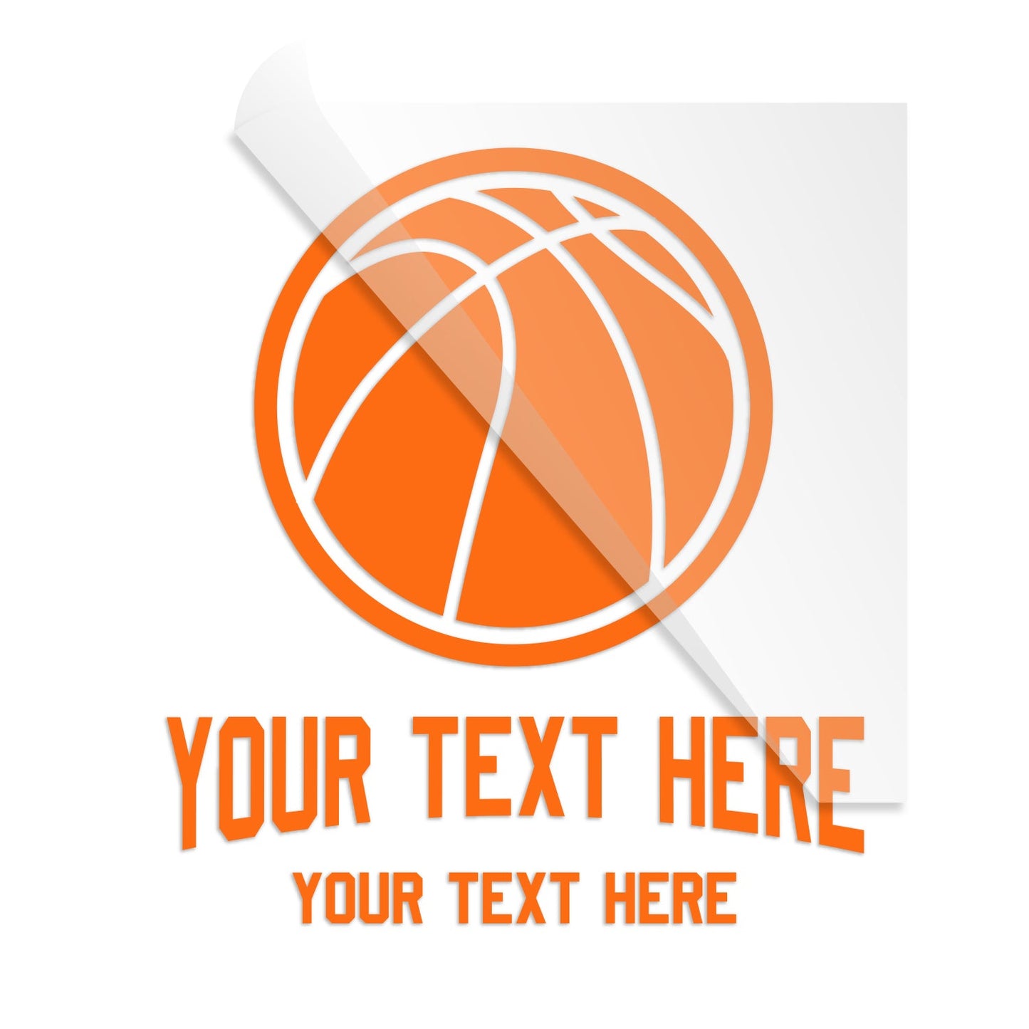 Basketball Custom Text Heat Transfer