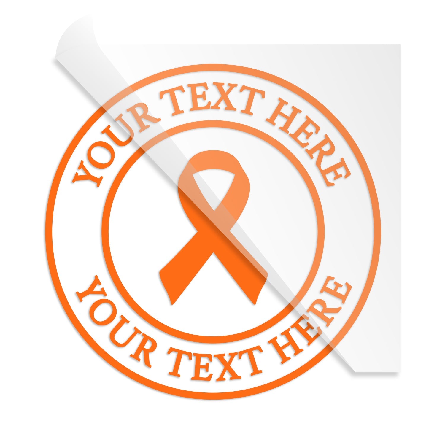 Cancer Awareness Ribbon Circular Custom Text Heat Transfer – Junes Graphix