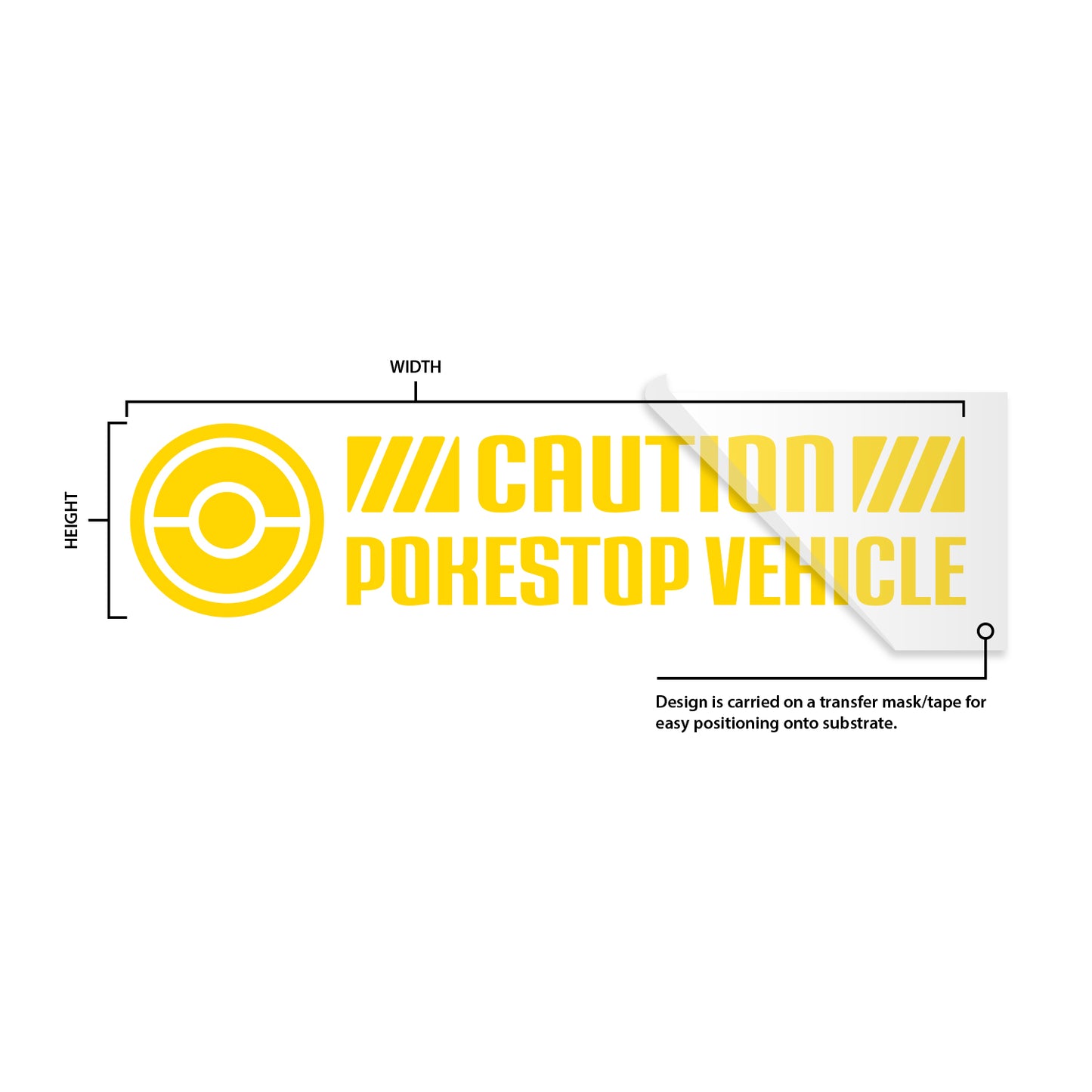 Pogo Caution PokeStop Vehicle V2 Decal