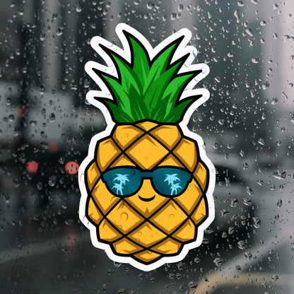 Coolest Pineapple with Sunglasses Sticker