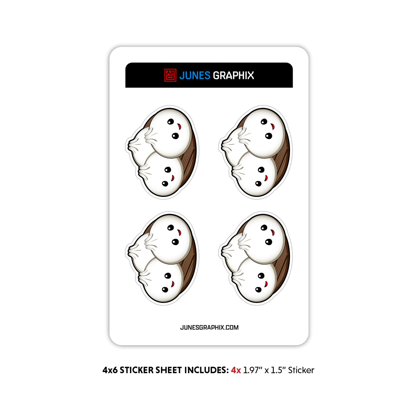 Cute Dumpling Trio Sticker