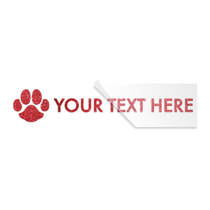 Dog Paw Print Custom Text Heat Transfer