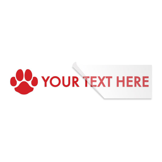 Dog Paw Print Custom Text Heat Transfer