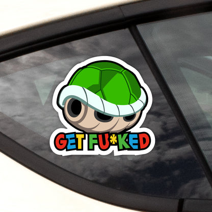 Get Fuked Green Shell Sticker
