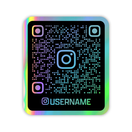 Instagram QR Code Holographic Stickers