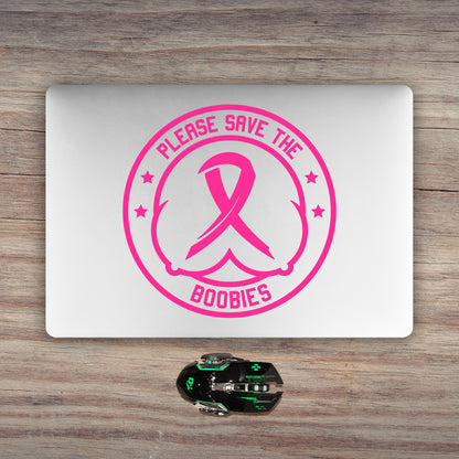 Please Save The Boobie Breast Cancer Awareness Decal