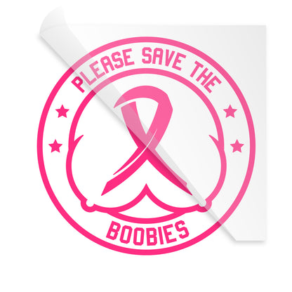 Please Save The Boobies Breast Cancer Awareness Heat Transfer