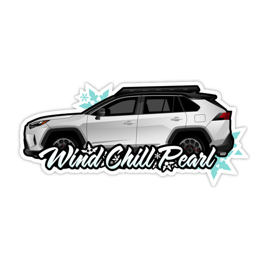 Rav4 Wind Chill Pearl With Snowflakes Sticker