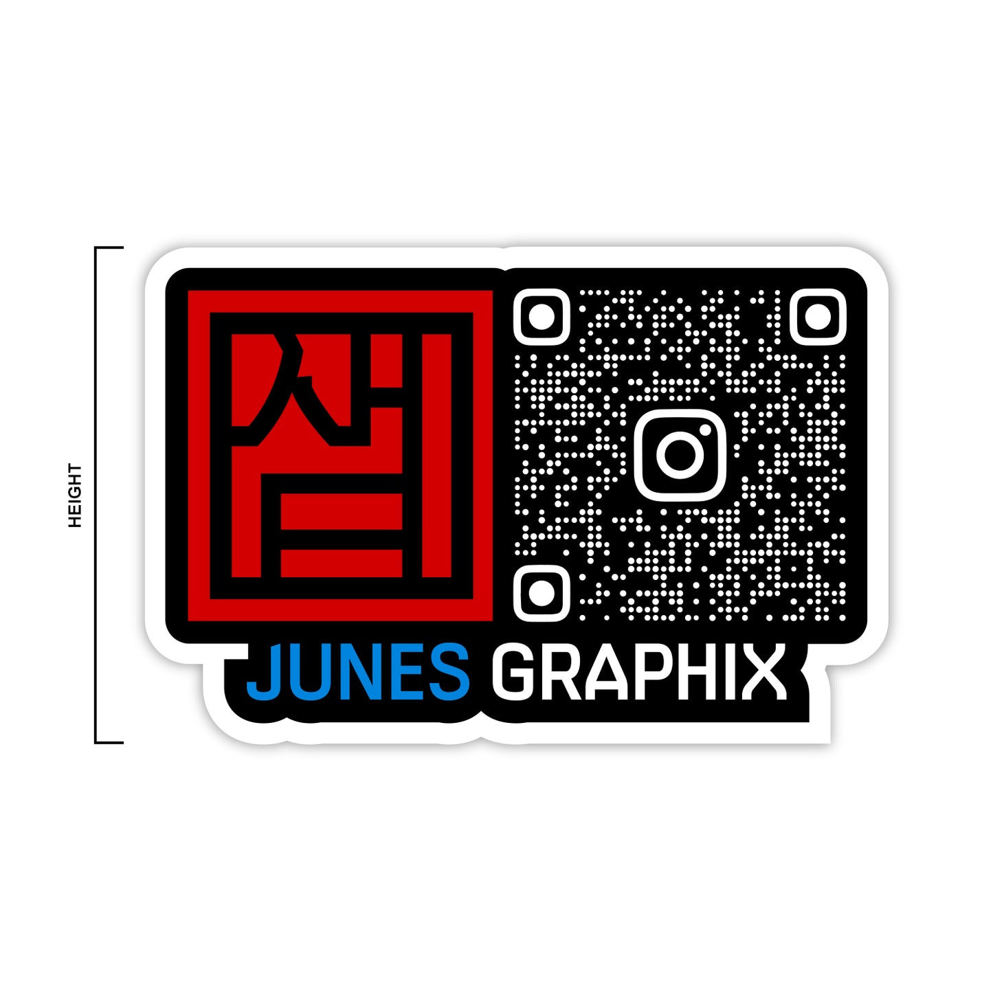 Instagram QR Code with Logo Vinyl Stickers