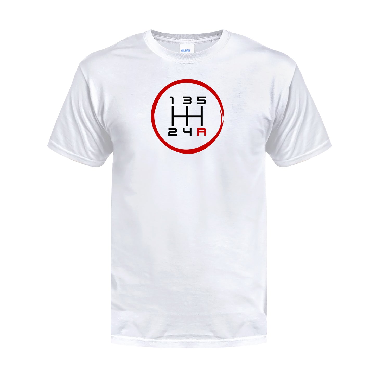 5 Speed Pattern Manual Transmission Brush Stroked T-Shirt
