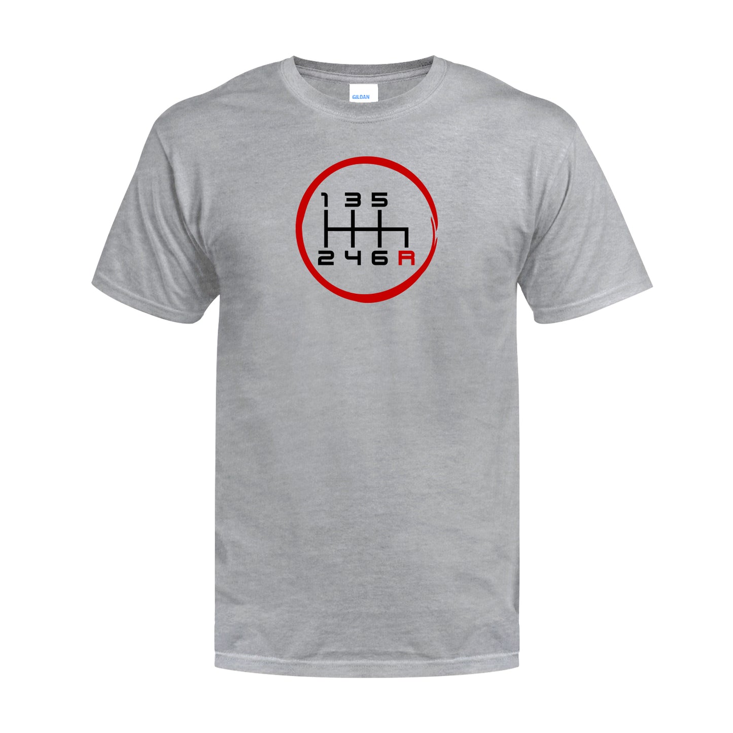 6 Speed Pattern Manual Transmission Brush Stroked T-Shirt