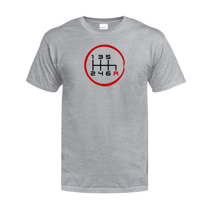 6 Speed Pattern Manual Transmission Brush Stroked T-Shirt