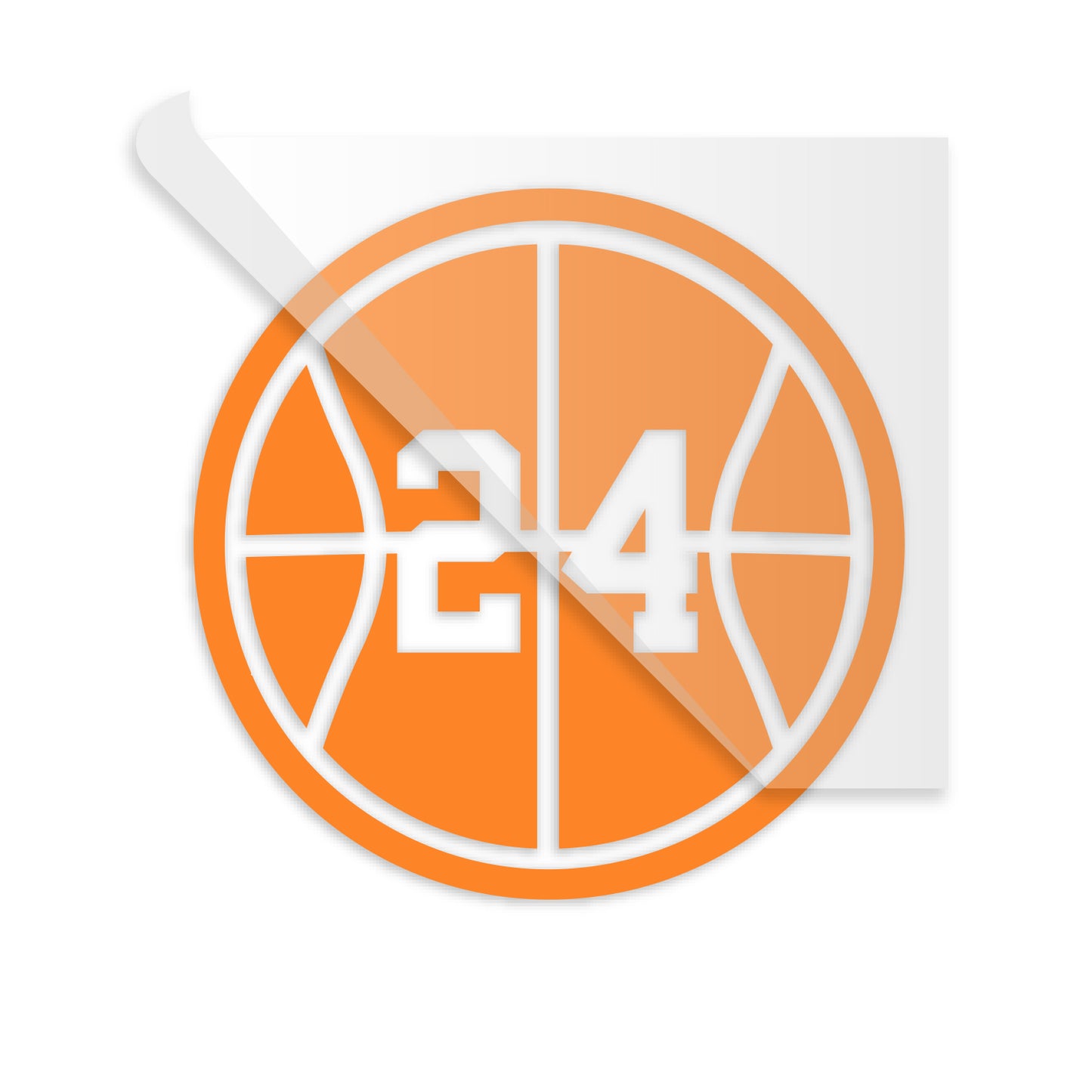 Basketball Custom Number Silhouette Decal