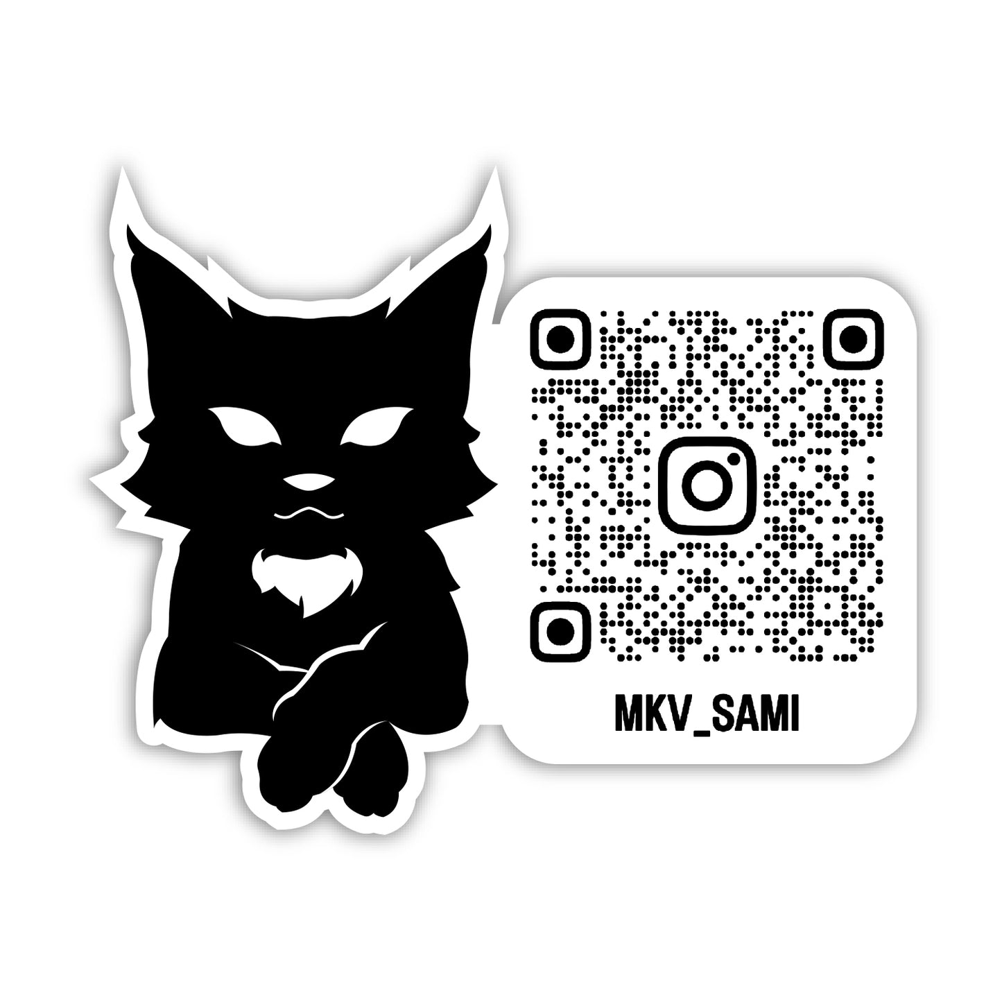 Instagram QR Code with Logo Vinyl Stickers