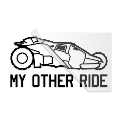 My Other Ride Batmobile Tumbler Decal