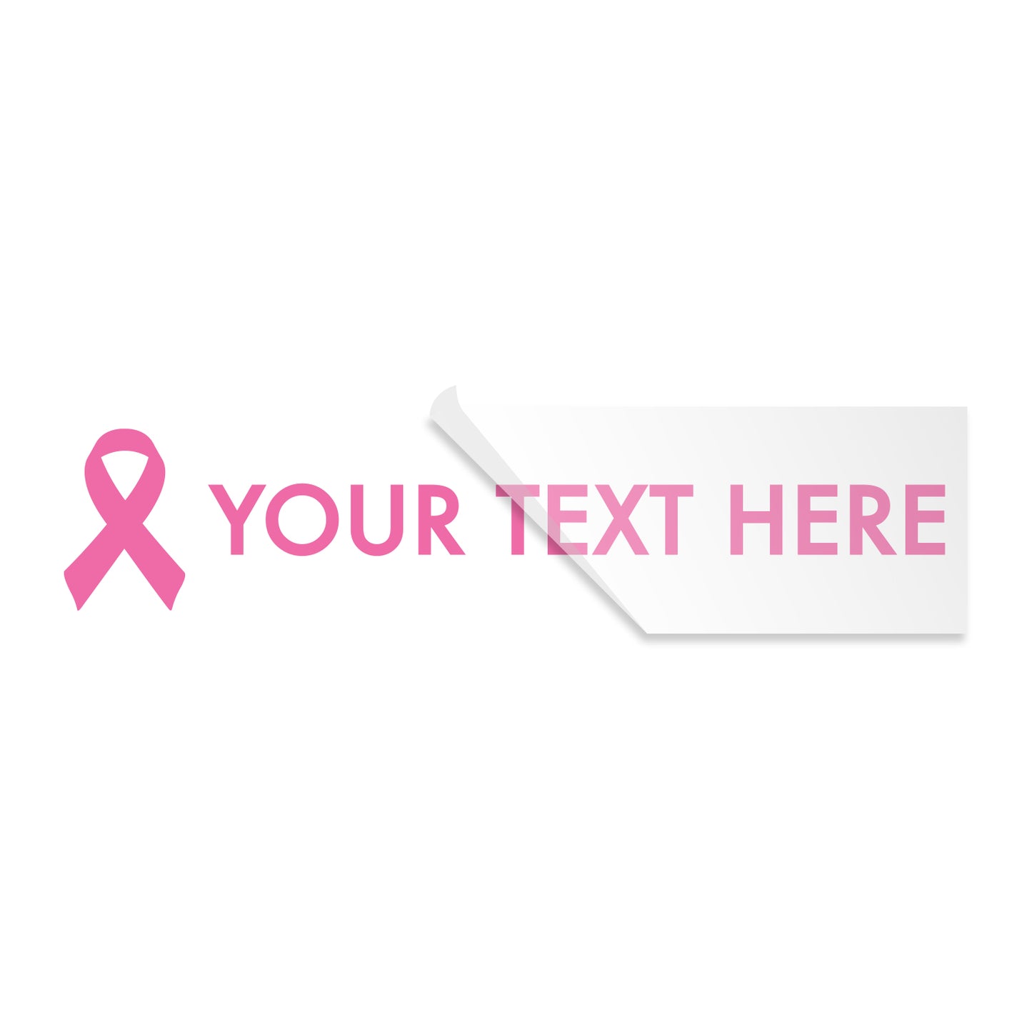 Cancer Awareness Ribbon Custom Text Heat Transfer