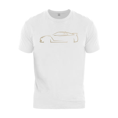 R35 GTR Inspired Vintage Gold Silhouette T-Shirt